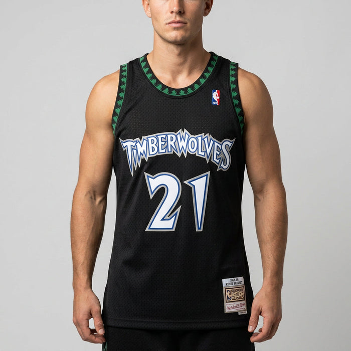 Canotta NBA Atlanta Hawks Retro 1997 - 1998 Mitchell & Ness Authentic Garnett 21 - Nera