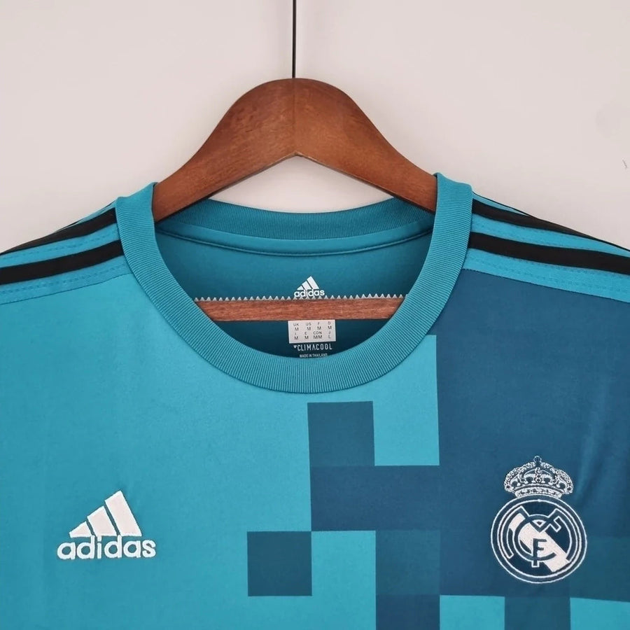 Maglia Retro Real Madrid II Trasferta 2017/18 Manica Lunga Maschile Blu