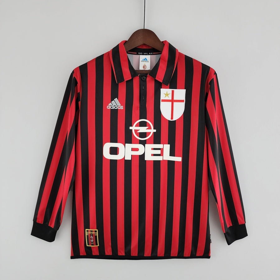Maglia Manica Lunga Milan 1999/2000 Adidas - Nero e Rosso