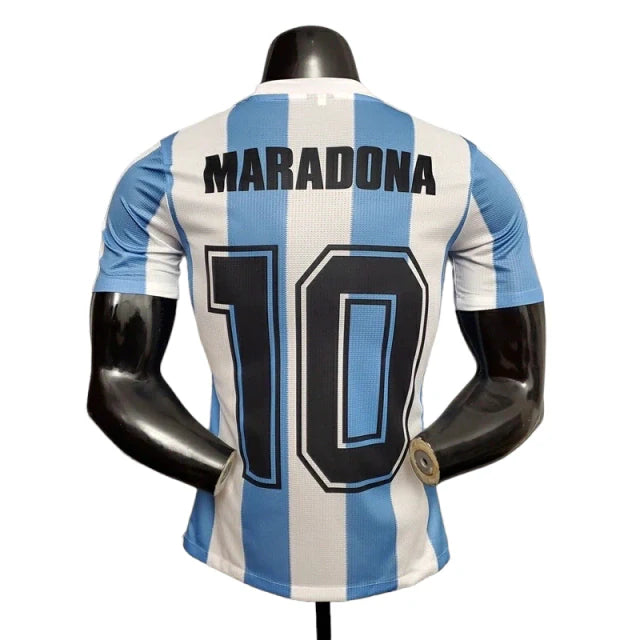 Maglia Argentina Retro 1986 Blu e Bianca - Le Coq