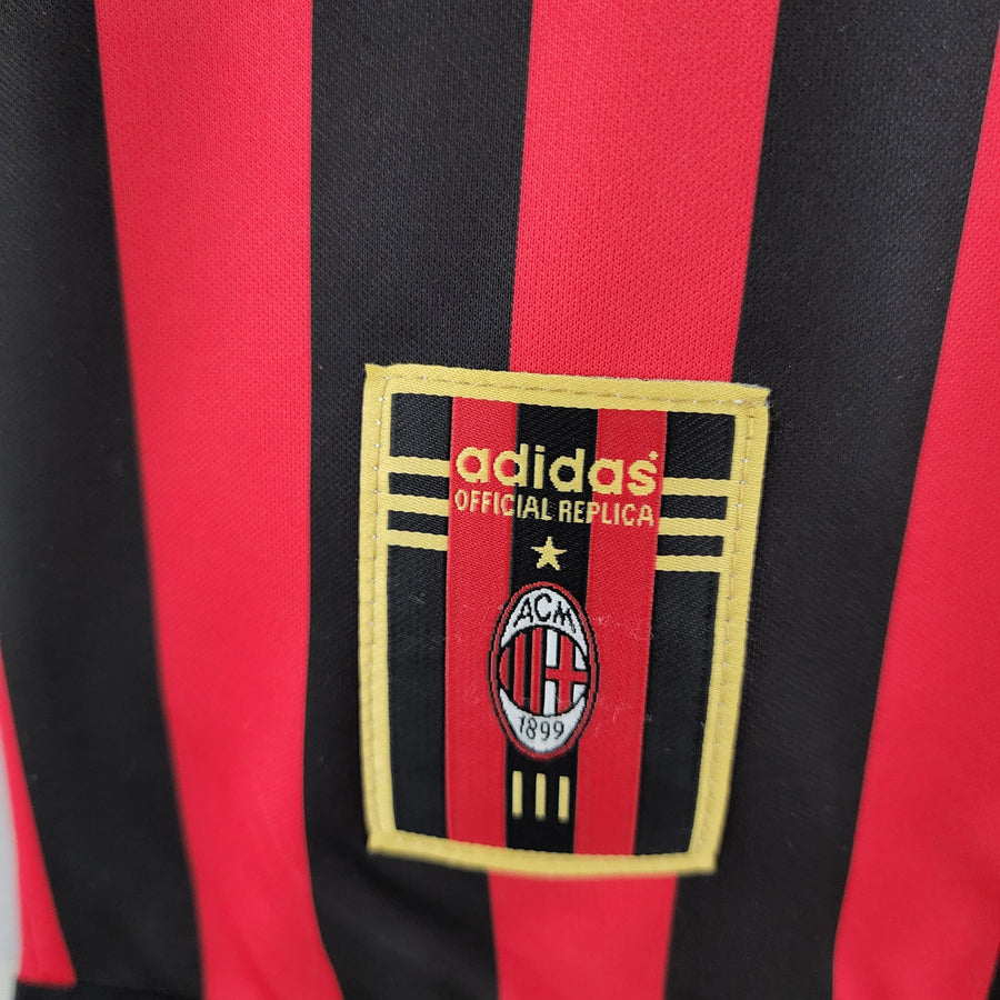Maglia Manica Lunga Milan 1999/2000 Adidas - Nero e Rosso