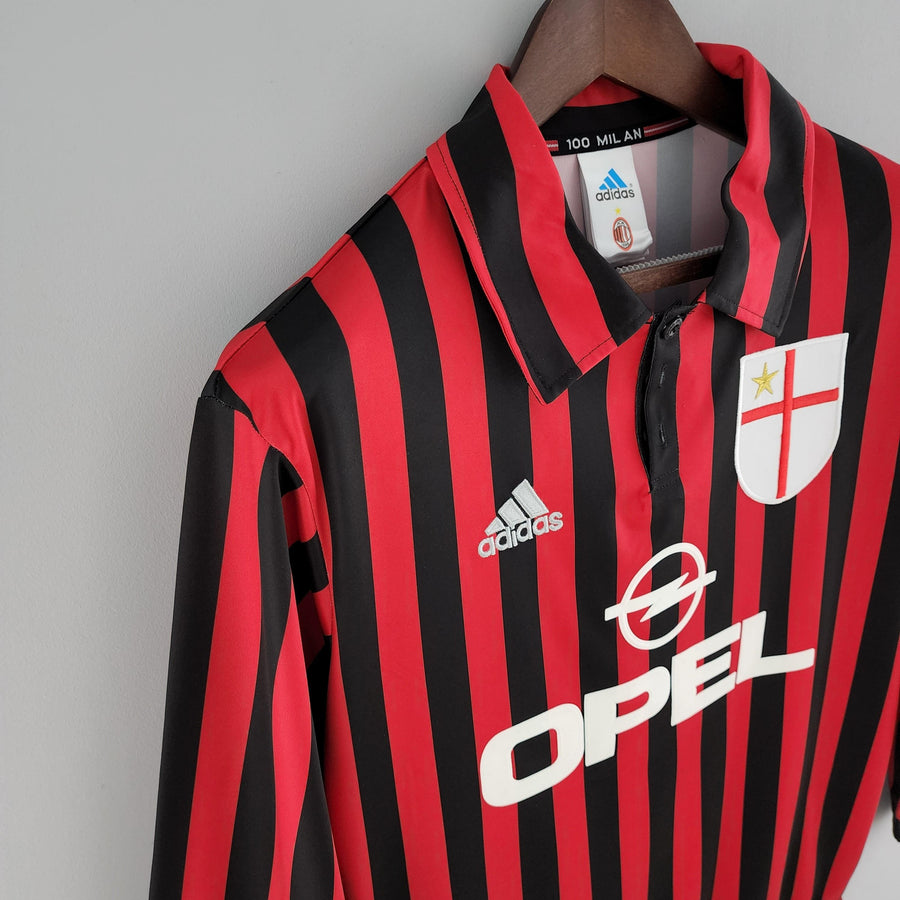 Maglia Manica Lunga Milan 1999/2000 Adidas - Nero e Rosso