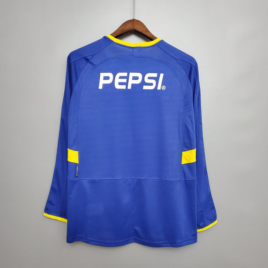 Maglia Manica Lunga Boca Juniors 03/04 Nike - Blu e Giallo