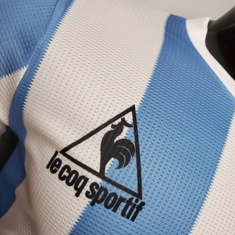 Maglia Argentina Retro 1986 Blu e Bianca - Le Coq Sportif