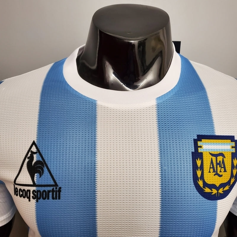 Maglia Argentina Retro 1986 Blu e Bianca - Le Coq Sportif