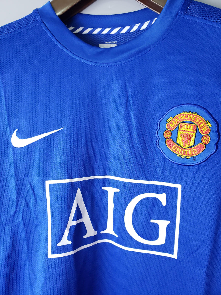 Maglia Manica Lunga Manchester United 07/08 Nike - Blu