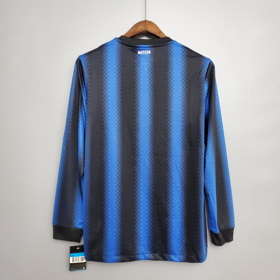 Maglia Manica Lunga Inter de Milão I 10/11 Nike - Blu e Nero