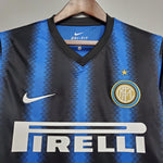 Maglia Manica Lunga Inter de Milão I 10/11 Nike - Blu e Nero