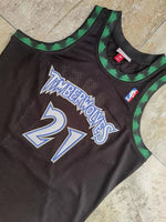 Canotta NBA Atlanta Hawks Retro 1997 - 1998 Mitchell & Ness Authentic Garnett 21 - Nera