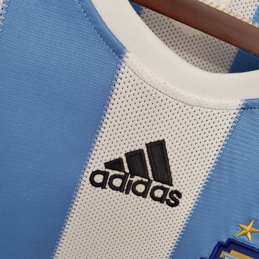 Maglia Argentina Retro 2010 Blu e Bianca - Adidas
