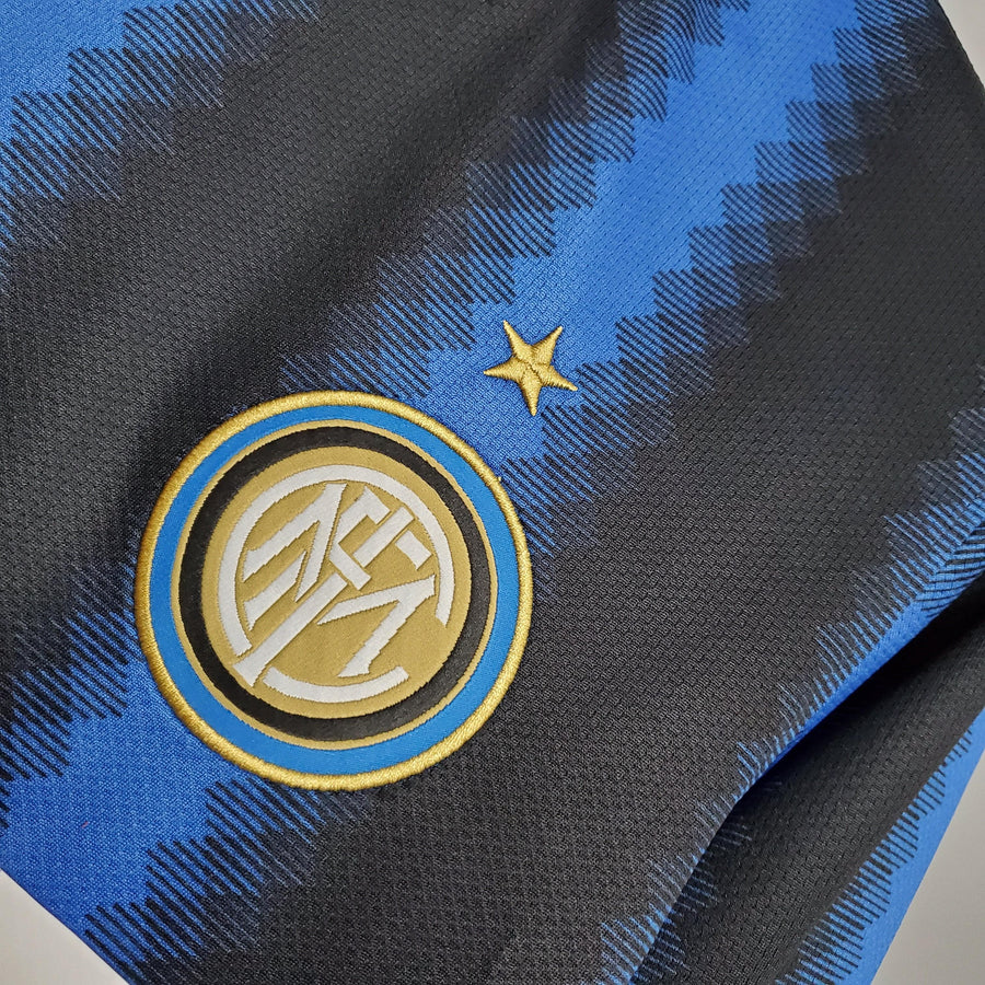 Maglia Manica Lunga Inter de Milão I 10/11 Nike - Blu e Nero