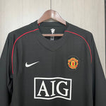 Maglia Retro Trasferta II do Manchester United 2007 Nera  - Manica Lunga