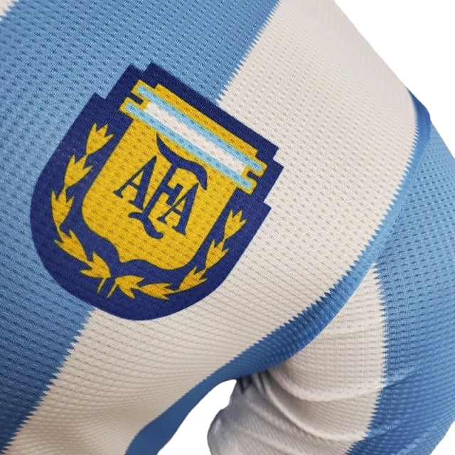 Maglia Argentina Retro 1986 Blu e Bianca - Le Coq