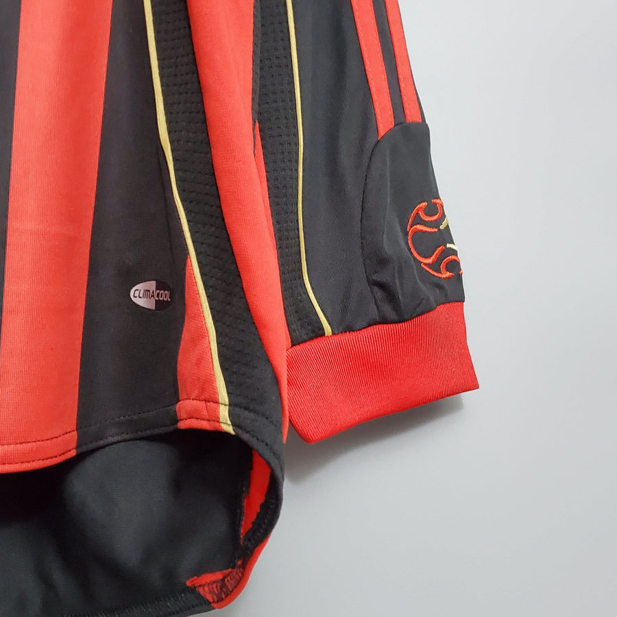 Maglia Manica Lunga Milan 06/07 Adidas - Nero e Rosso