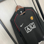 Maglia Retro Trasferta II do Manchester United 2007 Nera  - Manica Lunga