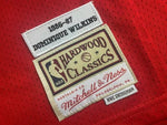 Canotta NBA Atlanta Hawks Mitchell & Ness Authentic Wilkins 21 - Rossa e Bianca