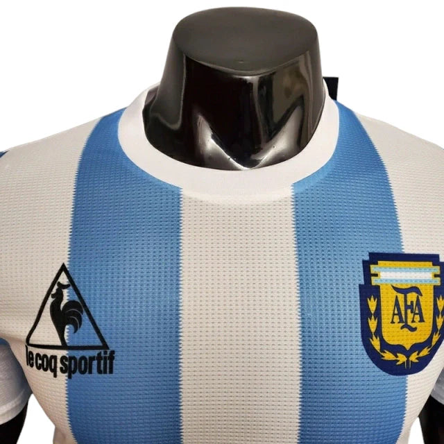 Maglia Argentina Retro 1986 Blu e Bianca - Le Coq