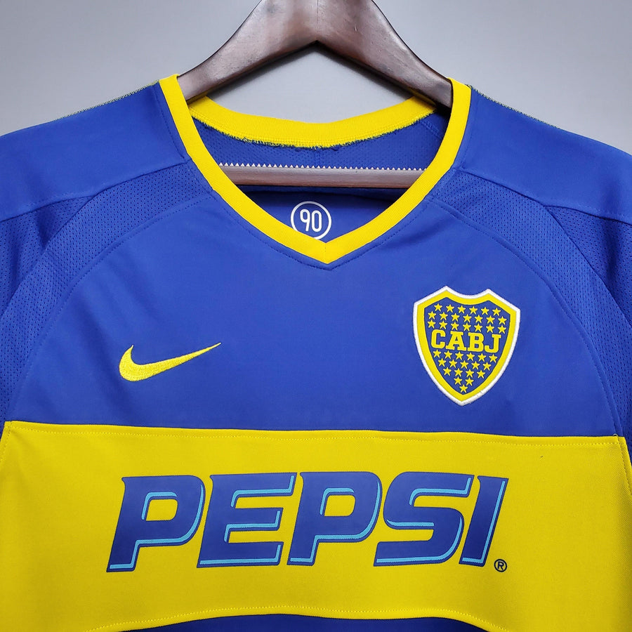 Maglia Manica Lunga Boca Juniors 03/04 Nike - Blu e Giallo