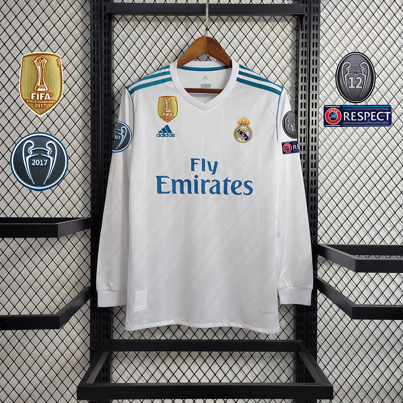 Maglia Manica Lunga Real Madrid 17-18 Con patch