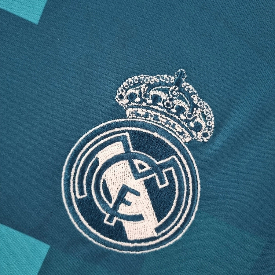 Maglia Retro Real Madrid II Trasferta 2017/18 Manica Lunga Maschile Blu