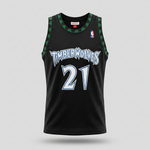 Canotta NBA Atlanta Hawks Retro 1997 - 1998 Mitchell & Ness Authentic Garnett 21 - Nera